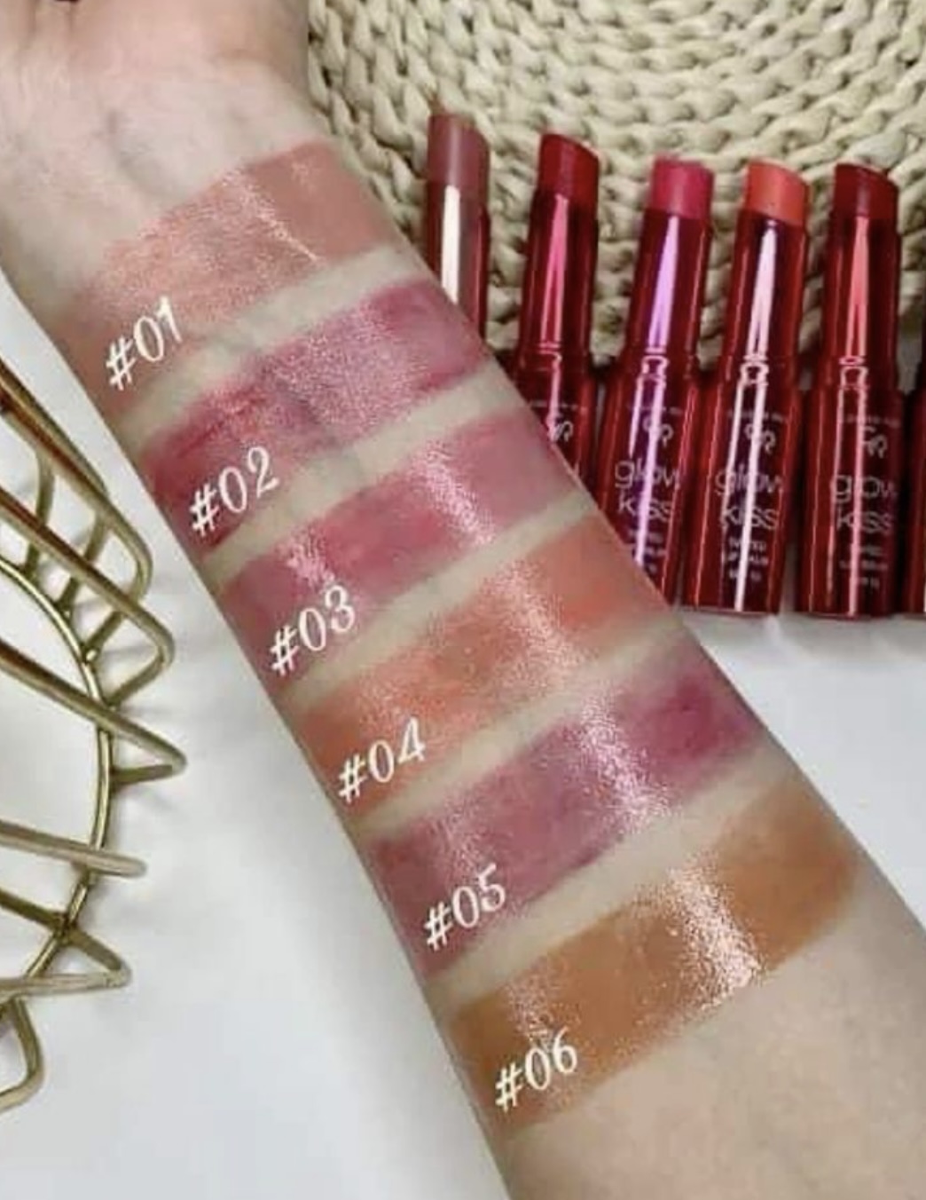 تینت لب جامد گلدن رز- وانیل شماره ۰۱