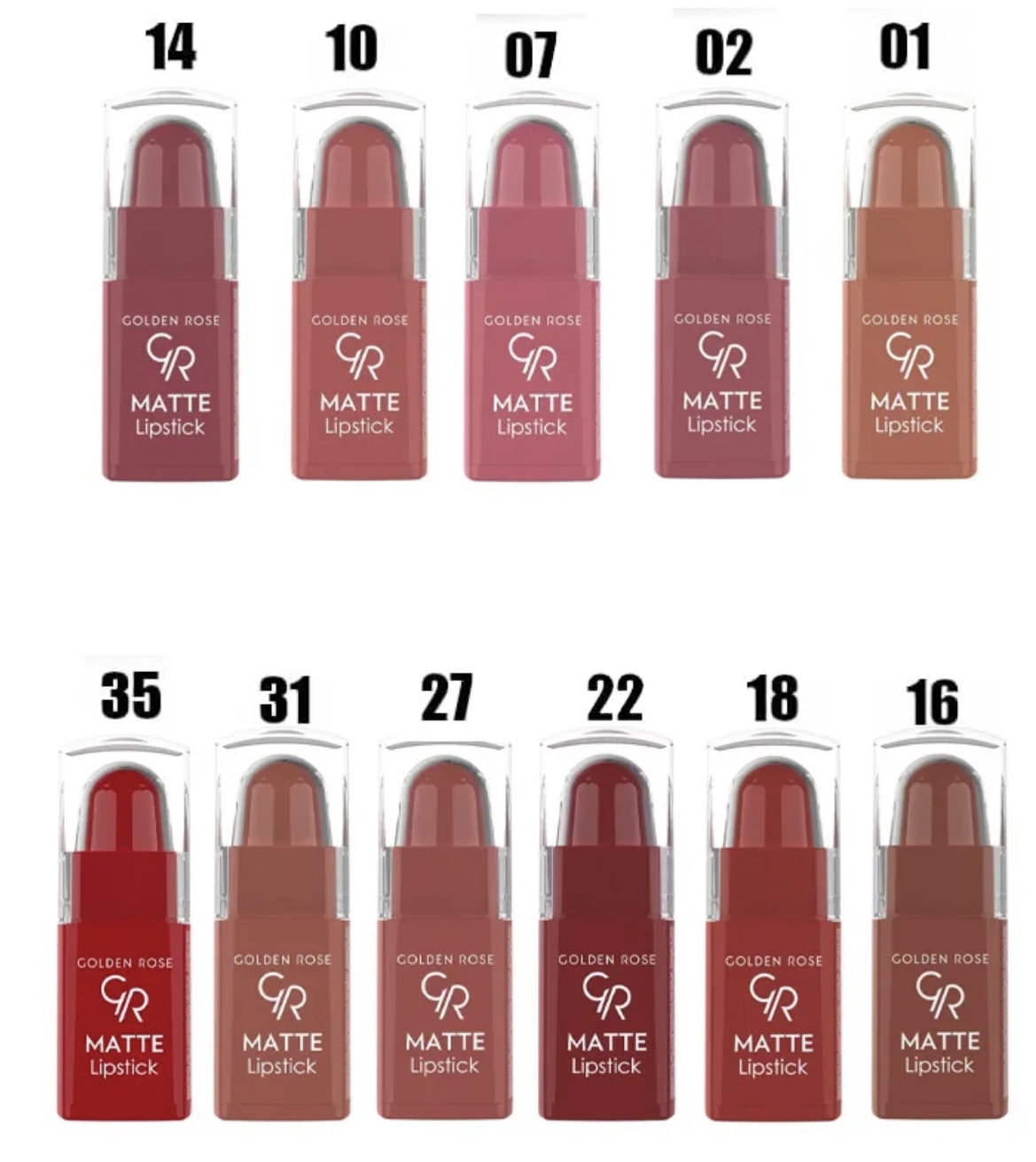 رژ لب مینی جامد مات گلدن رز مدل Velvet