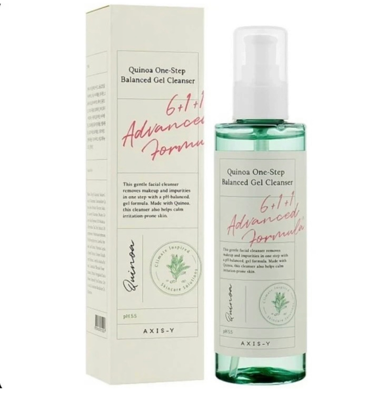 ژل شستشو ضد جوش اکسس وای Axis-Y مدل Quinoa One-Step Balanced Gel Cleanser حجم 180میل