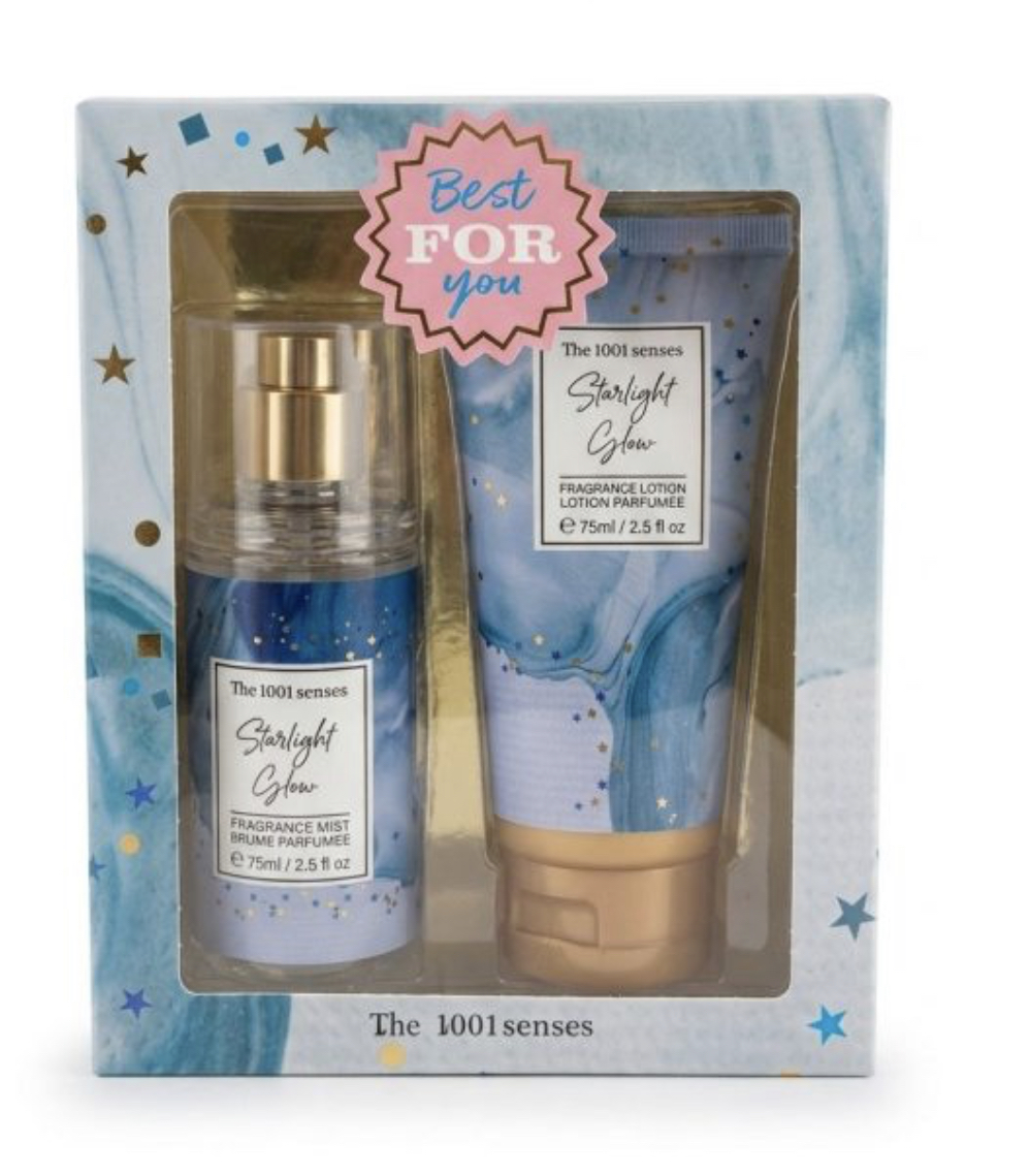 ست هدیه بادی میست و لوسیون بدن برند اماراتیStarlight Glow