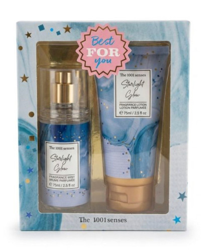 ست هدیه بادی میست و لوسیون بدن برند اماراتیStarlight Glow