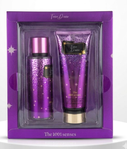 ست هدیه بادی اسپلش و لوسیون بدن Fierce Desire برند اماراتی