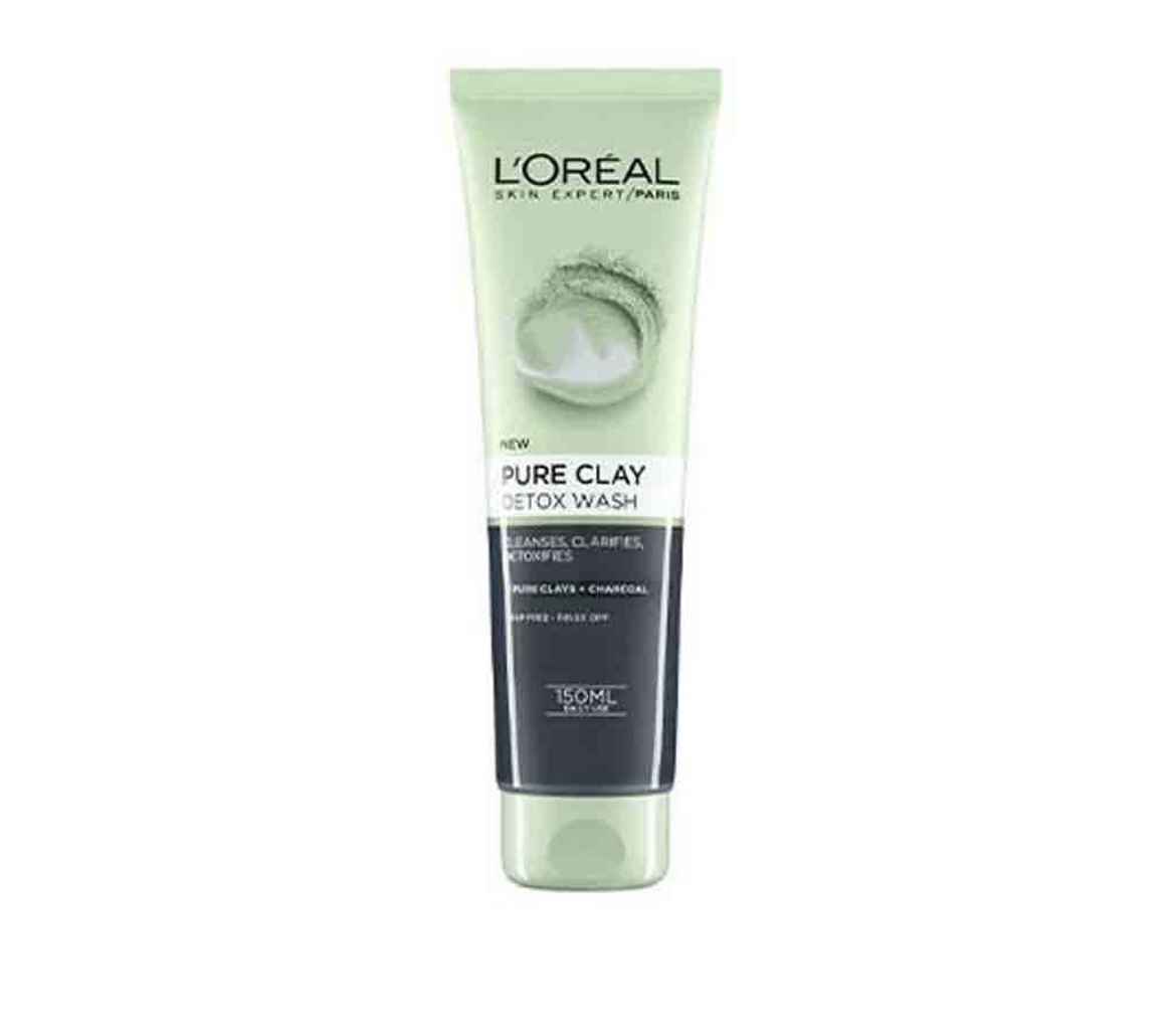 ژل شستشو صورت خاک رس مناسب پاکسازی پوست لورال loreal